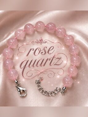 🆕😍🍁Rose Quartz Hand Knotted Bracelet — Pink Crystal Healing Jewelry